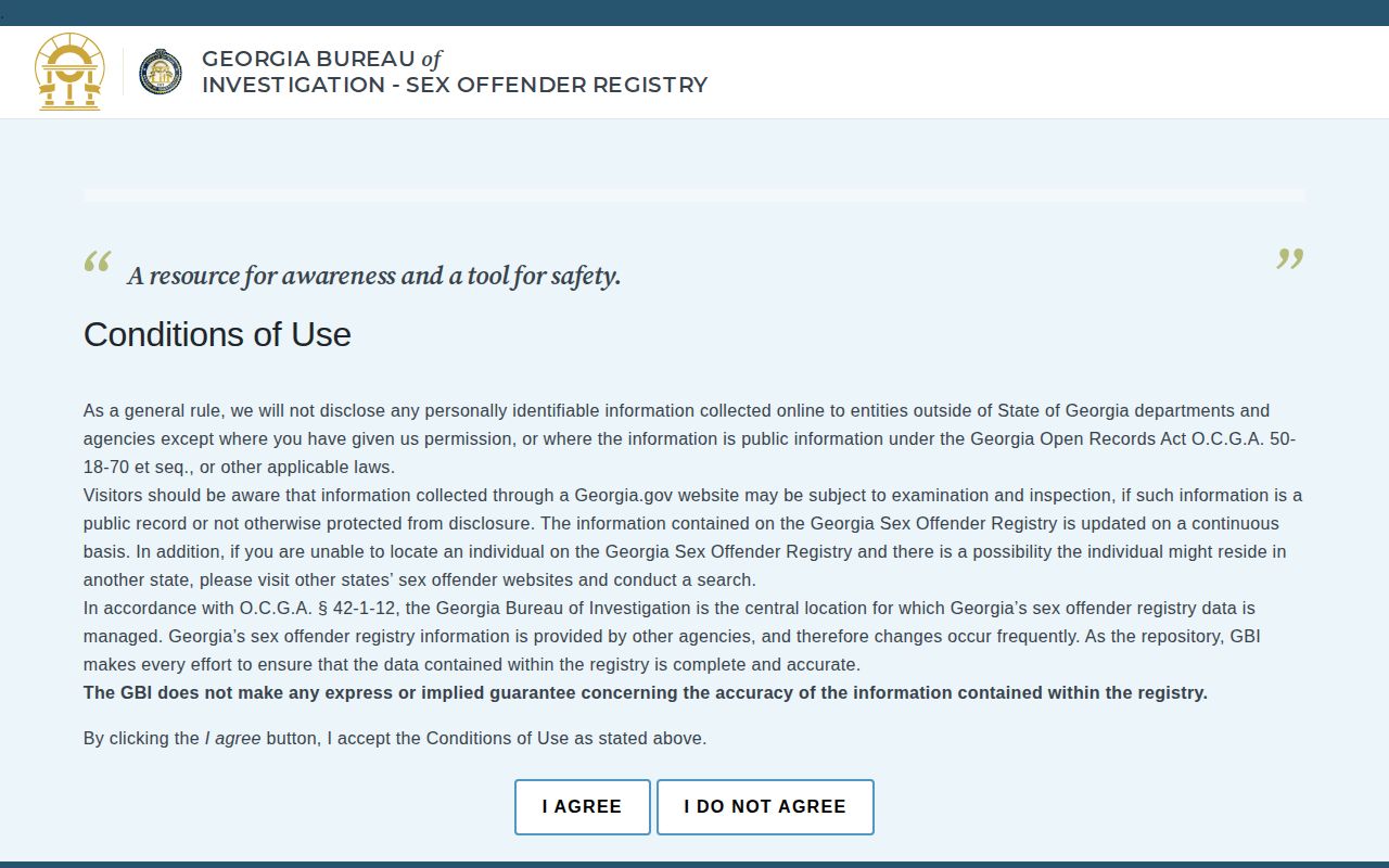 Georgia sex offender registry status after Union County release