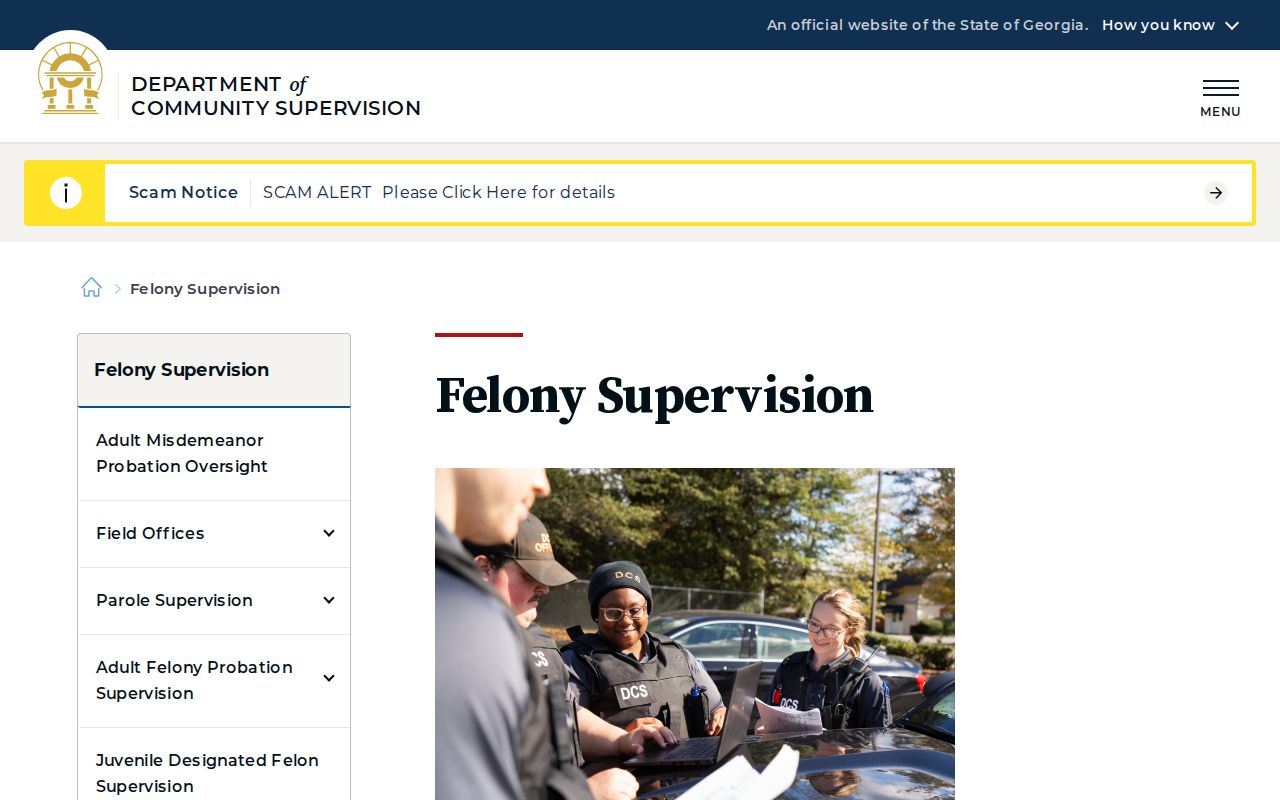 Union County probation and parole DCS supervision records